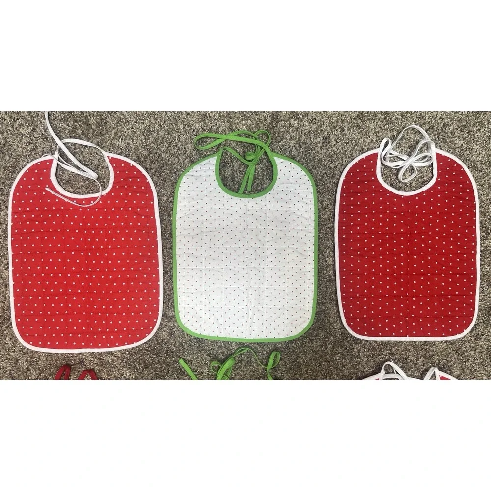 Lot Of 6 Quilted‎ Handmade Christmas Shirt protector Bib Large Size 12